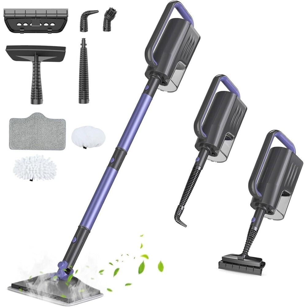 Steam Mop, Steam Cleaner with 400ML Water Tank, 2 Washable Pads, 23FT Power Cabl